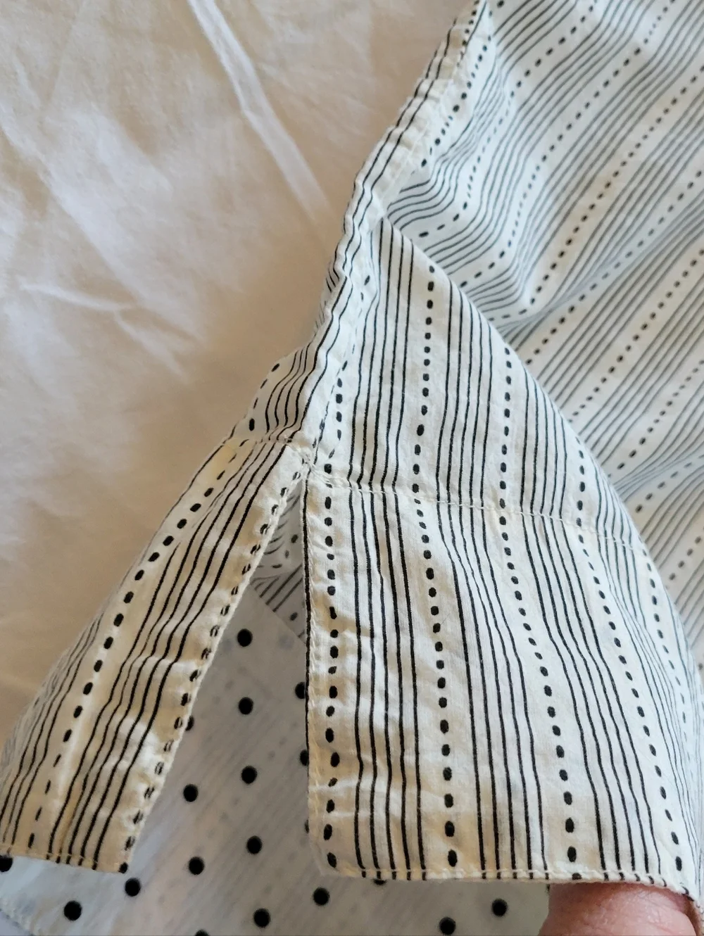 P.J. Salvage Cream & Black Striped Wide Leg Lounge Pants Size L 100% cotton - Picture 6 of 15